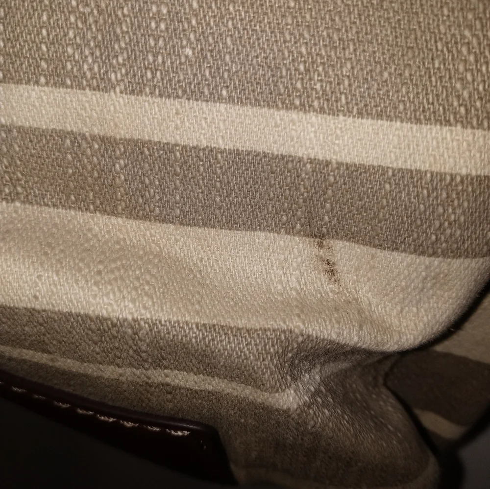 Vintage Fossil Striped Crossbody Briefcase/Satchel/Travel Bag w Pockets